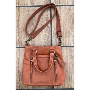 The Sak Leather Crossbody Convertible Shoulder Bag Brown Purse Y2K Hobo‎